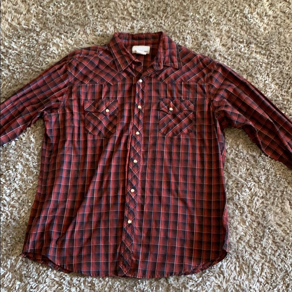 Men’s long sleeve Wrangler pearl snap